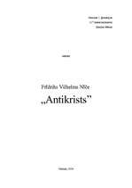 Referāts 'Fridrihs Vilhelms Nīče "Antikrists"', 1.