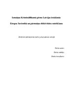 Referāts 'Izmaiņas Krimināllikumā pirms Latvijas iestāšanās Eiropas Savienībā un pārmaiņu ', 1.