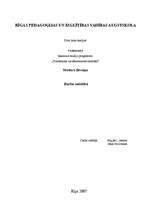 Eseja 'Estētiskās pamatkategorijas', 1.