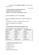 Paraugs 'Pārbaudes darbs latviešu valodā  4. klasei ,,Mana skolas soma’’', 1.