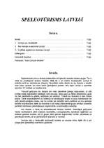 Referāts 'Speleotūrisms (alu tūrisms) Latvijā', 1.