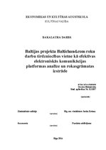 Diplomdarbs 'Baltijas projekta Baltichand.com roku darbu tirdzniecības vietne kā efektīvas el', 1.