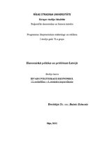 Konspekts 'Ekonomiskā politika un problēmas Latvijā', 1.