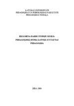 Eseja 'Eksāmena darbs studiju kursā - pedagoģiskā doma Latvijā un tautas pedagoģija', 1.
