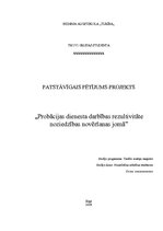 Referāts 'Probācijas dienesta darbības rezultivitāte noziedzības novēršanas jomā', 1.