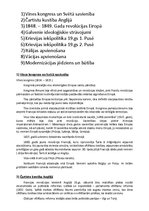 Konspekts 'Pārskats par politiskajiem un saimnieciskajiem notikumiem Eiropā 19.gadsimtā', 1.