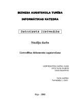 Referāts 'Lietvedības dokumentu sagatavošana', 1.