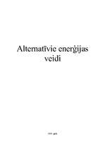 Referāts 'Alternatīvie enerģijas veidi', 1.