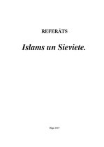 Referāts 'Islāms un sieviete', 1.