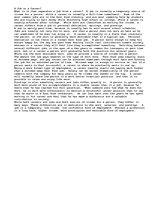 Eseja 'A Job or a Career?', 1.