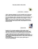 Referāts 'The Lierac Brend`s Philosophy', 1.