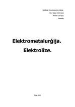 Referāts 'Elektrometalurģija un elektrolīze', 1.