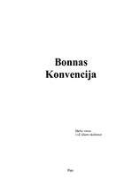 Referāts 'Bonnas konvencija', 1.