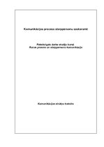 Konspekts 'Komunikācijas process starppersonu saskarsmē', 1.