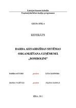 Referāts 'Darba aizsardzības sistēmas organizēšana uzņēmumā', 1.