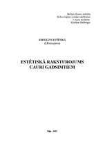 Konspekts 'Estētiskā raksturojums cauri gadsimtiem', 1.