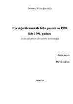 Referāts 'Norvēģu blekmetāls laika posmā no 1990. līdz 1994.gadam', 1.