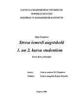 Referāts 'Stresa iemesli augstskolā 1. un 2. kursu studentiem', 1.