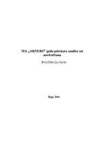 Referāts 'SIA "Arners" gada pārskata analīze', 1.