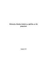 Referāts 'Plašsaziņas līdzekļu ietekme uz politiku un tās procesiem', 1.