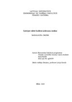 Diplomdarbs 'Latvijas valsts budžeta izdevumu analīze', 1.