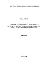 Diplomdarbs 'Sakroiliakālās locītavas mobilizācijas ietekme uz iegurņa funkcionālo stāvokli u', 1.