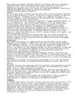 Eseja 'Major (Unipolar) Depressive Disorder', 1.