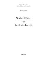 Referāts 'Nodarbinātība un bezdarbs Latvijā', 1.