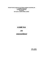 Referāts 'Kosmētika un dabaszinības', 1.