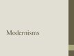 Prezentācija 'Modernisms', 1.