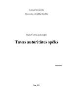 Eseja 'Tavas autoritātes spēks', 1.