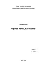 Biznesa plāns 'Atpūtas nams "Ezerkrasts"', 1.