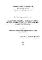 Konspekts 'Bretonvudas sistēma. Jamaikas valūtas sistēma. Mūsdienu valūtas sistēma. Valsts ', 1.