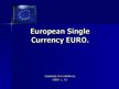 Prezentācija 'European Single Currency Euro', 1.