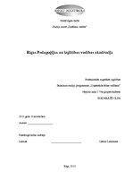 Konspekts 'Rīgas Pedagoģijas un izglītības vadības akadēmija', 1.