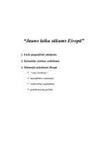 Konspekts 'Jauno laiku sākums Eiropā', 1.