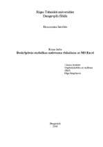 Referāts 'Deskriptīvās statistikas uzdevumu risināšana ar MS Excel', 1.