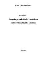 Referāts 'Anoreksija un bulīmija', 1.