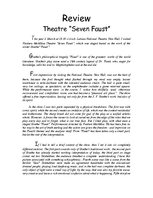 Eseja 'Review. Theatre performance "Seven Faust"', 1.