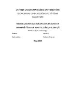 Referāts 'Medikamentu lietošanas paradumi un informētība par to utilizāciju Latvijā', 1.