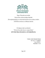 Paraugs '“būvniecības plānošana un organizēšana” būvniecības projekta optimizēšana', 1.
