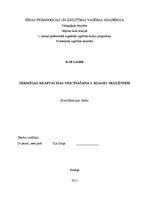 Diplomdarbs 'Sekmīgas adaptācijas veicināšana 1.klases skolēniem', 1.