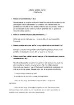 Konspekts 'A.Upīša noveles "Kailā Dzīvība" analīze', 1.