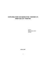 Diplomdarbs 'Exploration of Romantic Themes in John Keats’ Poetry', 1.