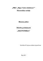 Biznesa plāns 'Biznesa plāns fitnesa centram', 1.