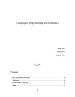 Referāts 'Languages Programming Environments', 3.