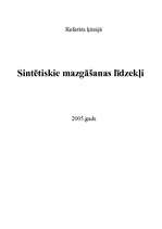 Referāts 'Sintētiskie mazgāšanas līdzekļi', 1.