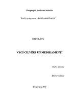 Referāts 'Veci cilvēki un medikamenti', 1.