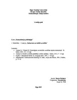 Konspekts 'Saskarsme un sociālā uzvedība', 1.