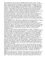 Eseja 'Shakespeare Reread', 1.